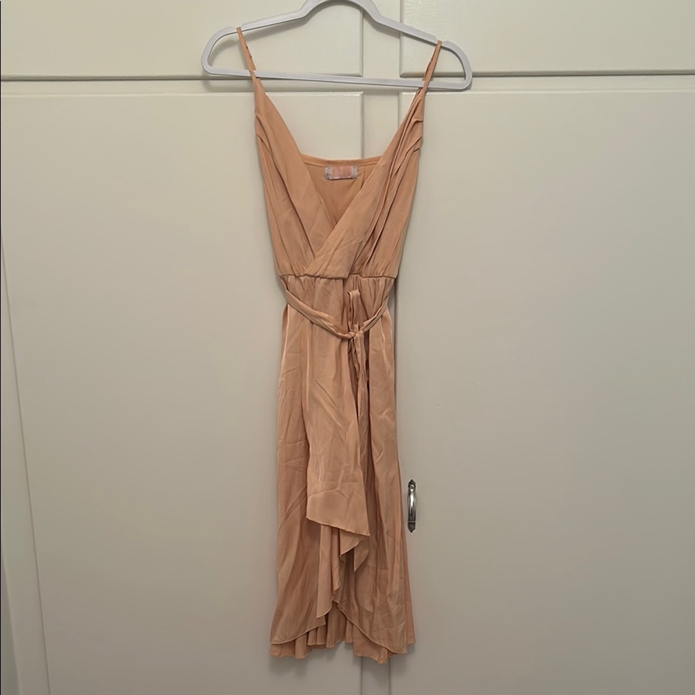 LIKE NEW C+D+M Elegant Peach Midi Dress